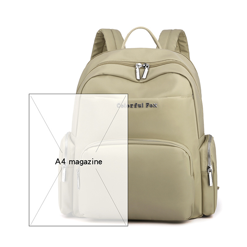 Colorful Fox's new backpacks are made of water-resistant nylon fabric for women and large capacity for men's travel and students Item Picture