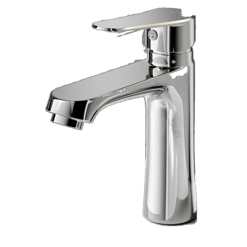 All-copper bathroom, hot and cold water faucets, washbasins, washbasins, single-cooling household washbasins, washbasins, stainless steel Item Picture
