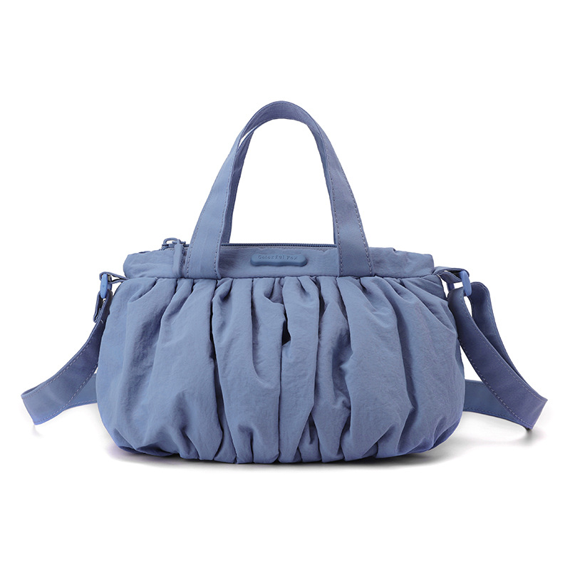 Colorful Fox's new Japanese and Korean women's pleated casual, versatile, lightweight cloud bag, hand-held shoulder crossbody bag Item Picture
