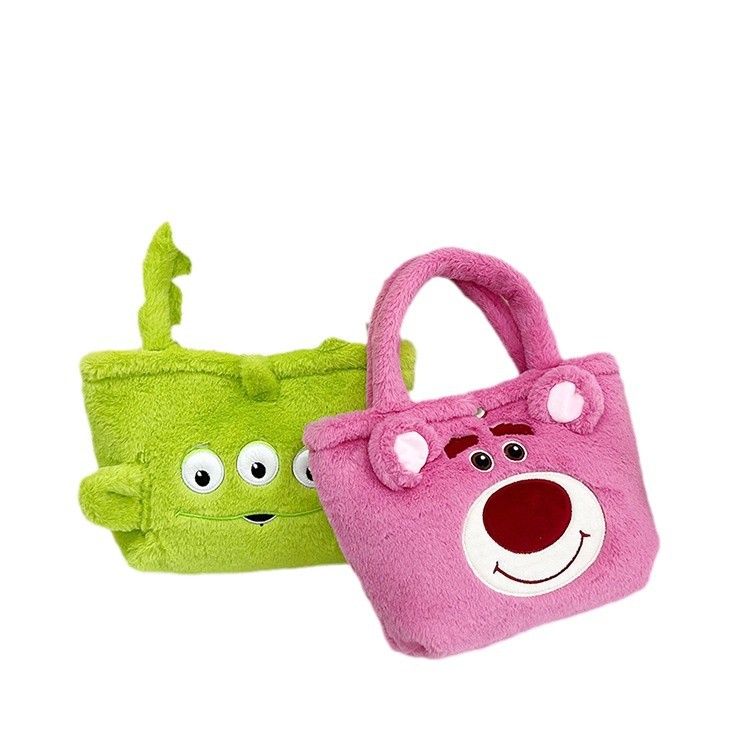 Autumn and winter cartoon plush bag, cute Kuromi fluffy children's bag, parent-child handbag, girls' single-shoulder bag Item Picture