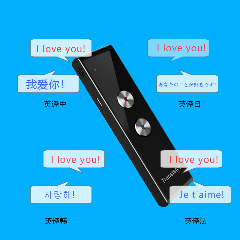 Intelligent voice offline translation machine, a portable translation tool for traveling abroad, a photo translation wonder, simultaneous recording and mutual translation details Picture