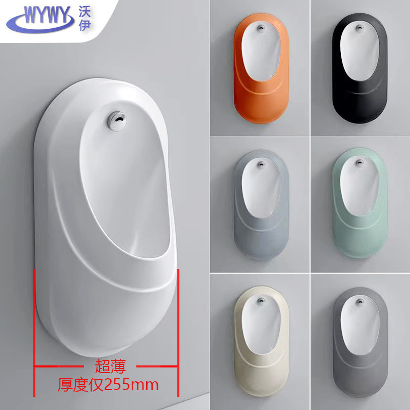 6wp [Anti-clogging and Anti-Odor] Ultra-thin automatic sensor urinal, wall-mounted household urinal for small apartments, men full figure