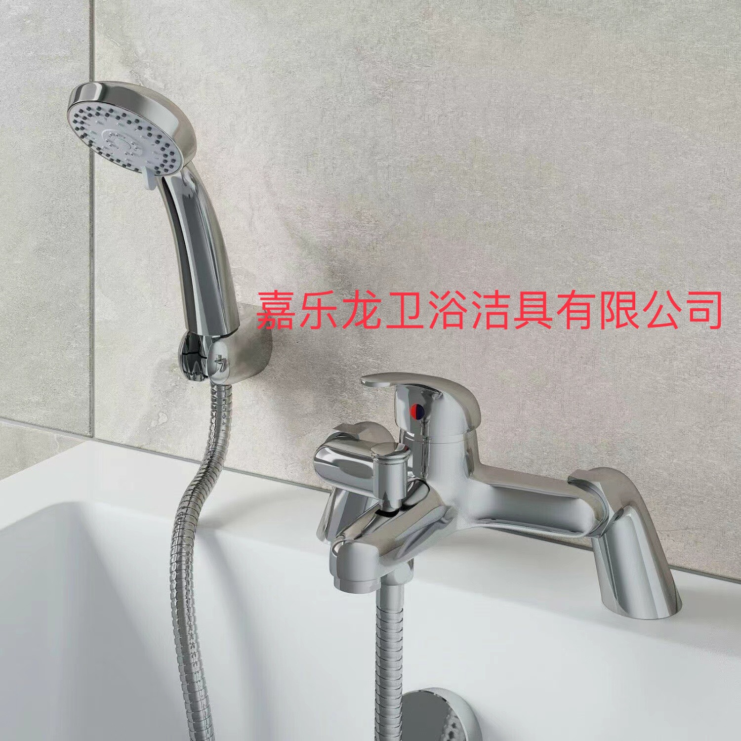 Source Head factory vertical export British, German, Russian horn bathtub, hot and cold water faucet Jorden three-in-one set details Picture