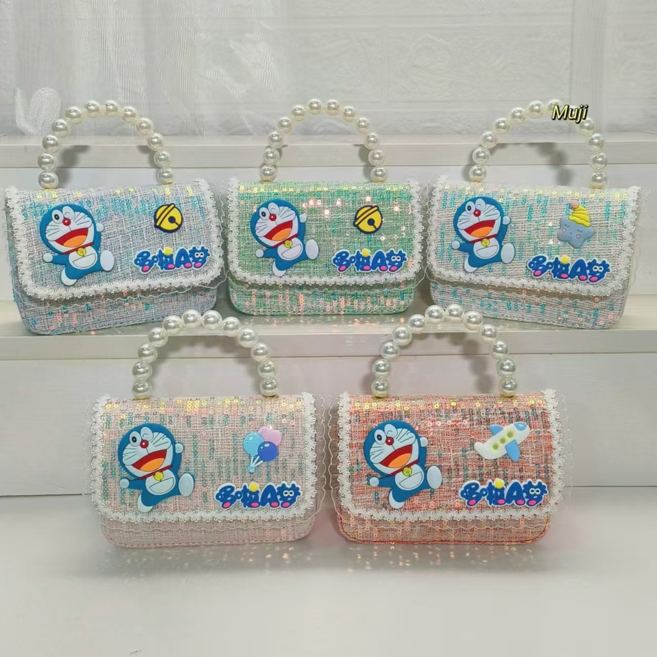 Children's princess bag, pearl handbag, crossbody bag, loose change accessory, small square bag, chain bag, little girl's lucky money bag full figure