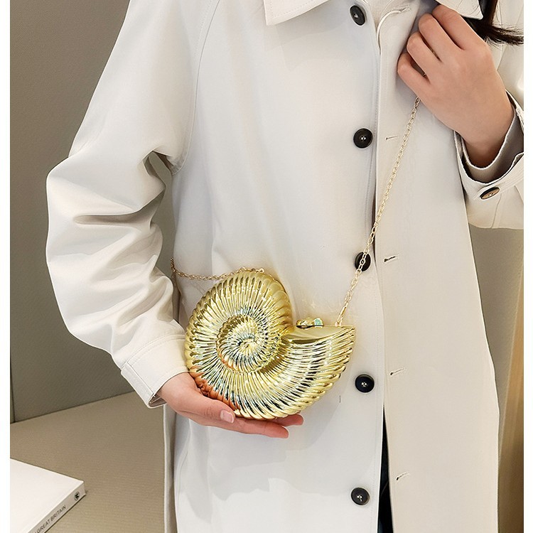 Cross-border 2025 New style Conch fashion evening bag, chain dinner bag, shiny acrylic bag, clutch bag Application Scenario