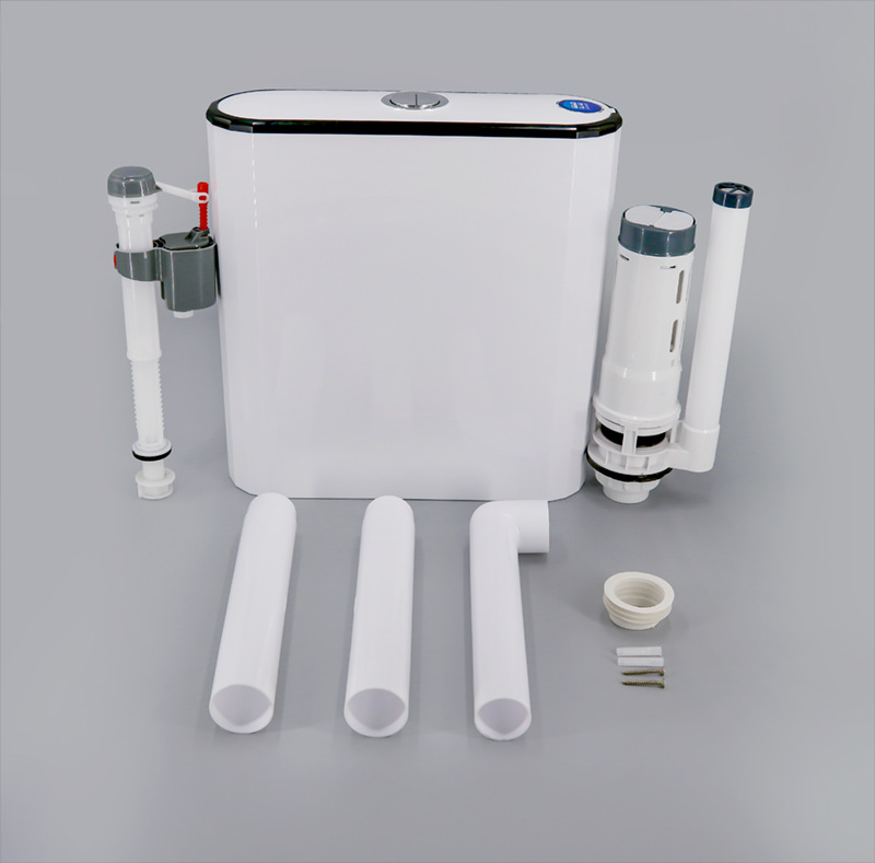 One-click bouncing water tank, bathroom squat toilet energy-saving flushing tank, thickened water tank, toilet squat toilet wall-mounted flushing tank details Picture