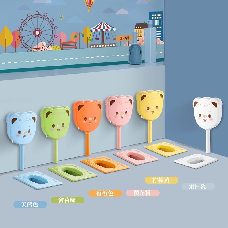 Kindergarten squat toilet water tank, children's colorful cartoon apple bear, Nusby penguin, sensor water pump, ceramic details Picture