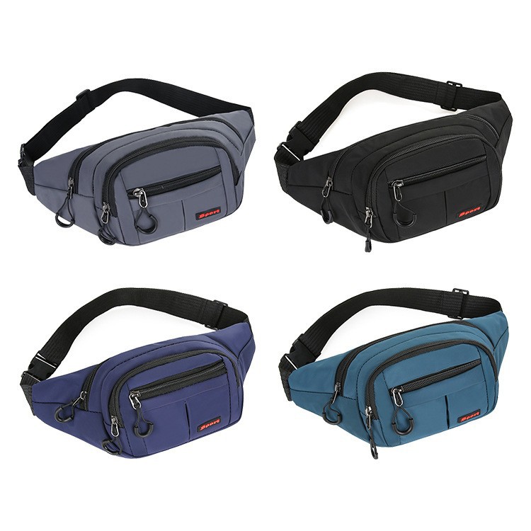 Cross-border waist bags for men and women, outdoor sports chest bags, Korean-style running and fitness bags, casual and fashionable shoulder bags, crossbody bags, trendy details Picture