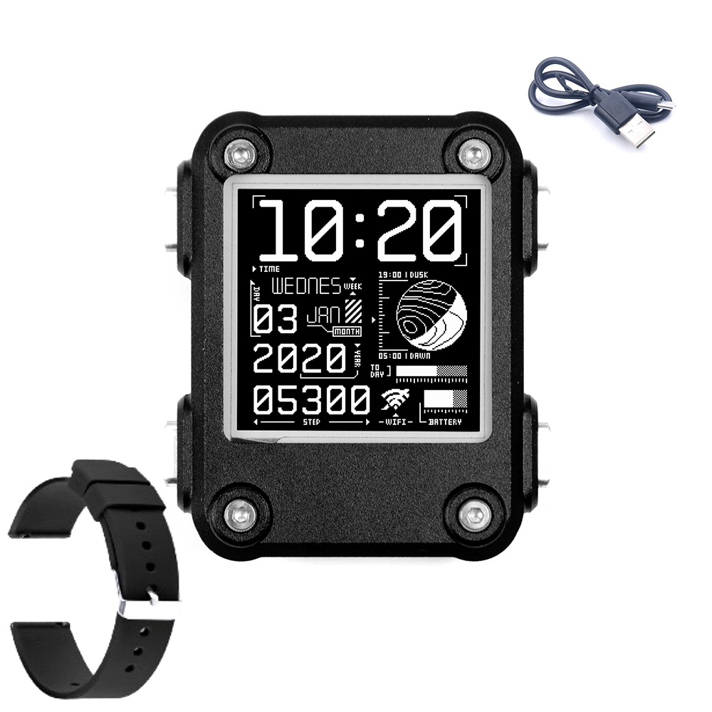 Watch 2.0PLUS ESP32 programmable open-source electronic watch smart wearable bracelet e-ink screen open source Item Picture
