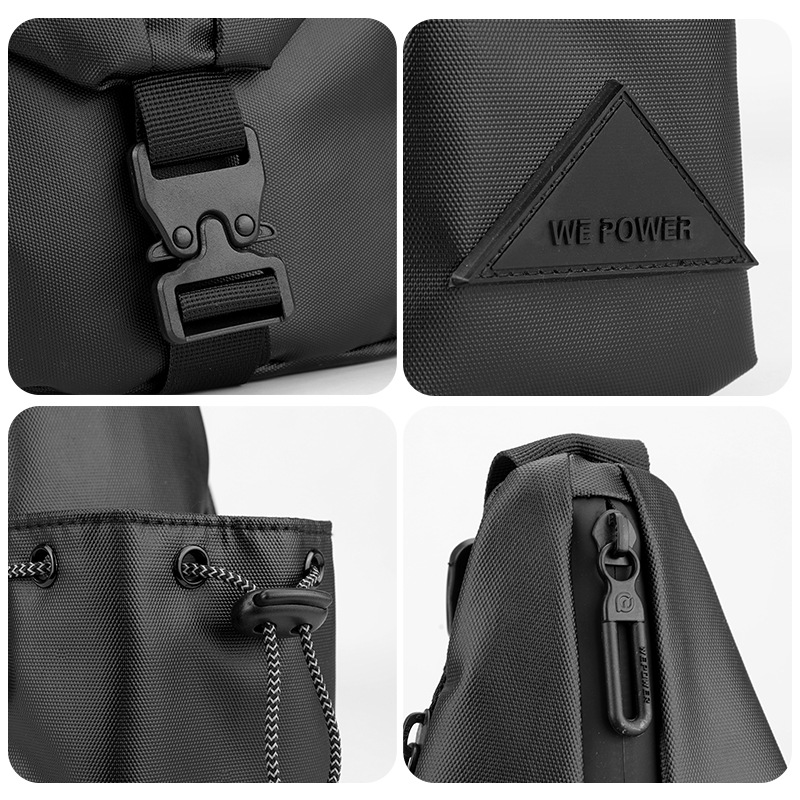 WEPOWER's new men's large-capacity chest bag is a casual and fashionable water-resistant crossbody single-shoulder commuter mini backpack Application Scenario
