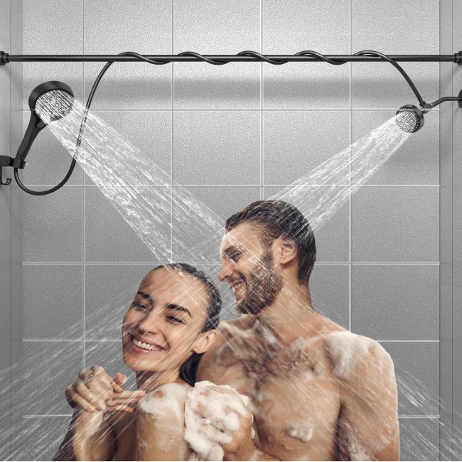 Cross-border American-style concealed shower head complete set, a full set of socket extension rod bracket, stainless steel hand-held shower head set full figure