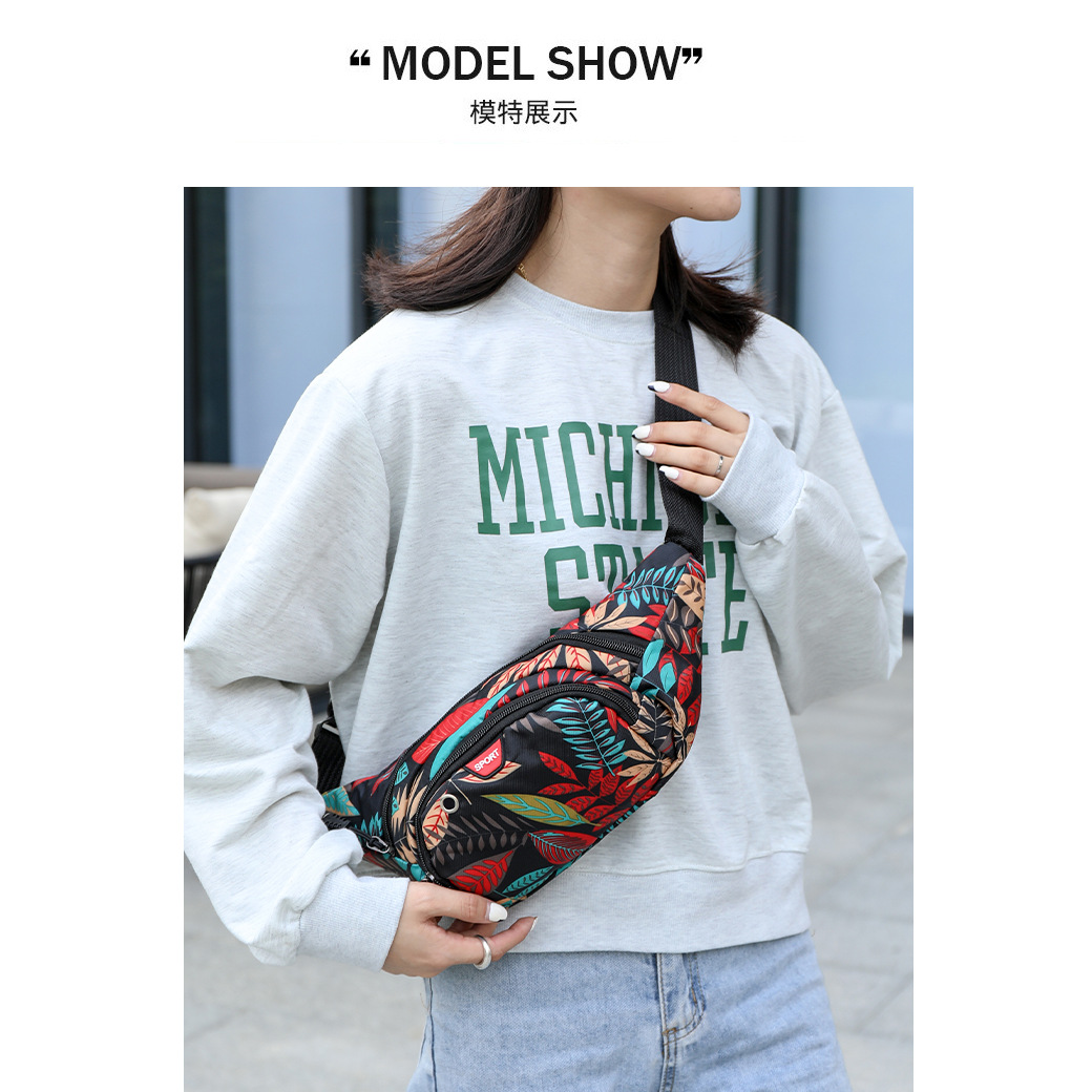 Creative, versatile, fashionable landscape pictures, women's running, cycling, crossbody and close-fitting waist bags, cross-border wholesale and distribution Application Scenario