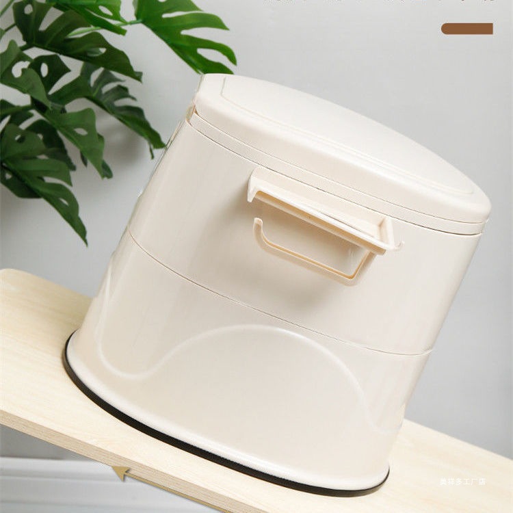 Mobile toilet, elderly and pregnant women's sitting toilet, portable adult sitting toilet chair, plastic seat toilet, indoor spittoon, household Item Picture