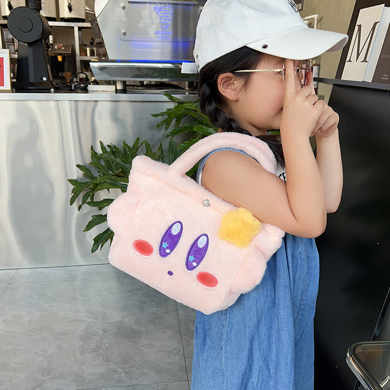 2023 Fashionable and cute cartoon doll small shoulder bag, plush toy single-shoulder crossbody bag, student hand-held mobile phone bag details Picture