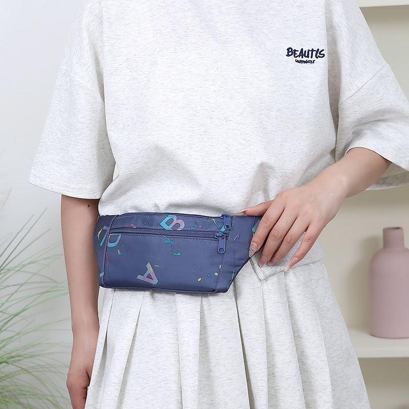 New small bag for women, fashionable printed waist bag for women, fashionable casual outdoor sports and fitness, single-shoulder crossbody bag Application Scenario