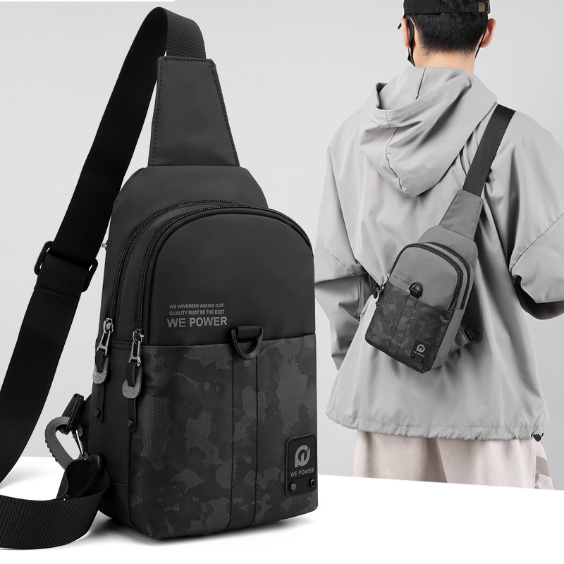 wepower's new outdoor men's chest bag, fashionable and casual crossbody bag, multi-functional men's bag, and chest crossbody bag full figure