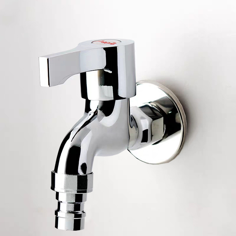 A four-part household extended faucet for washing machines with one inlet and two outlets, a single-cooling quick-opening faucet for mop sinks Specification drawing