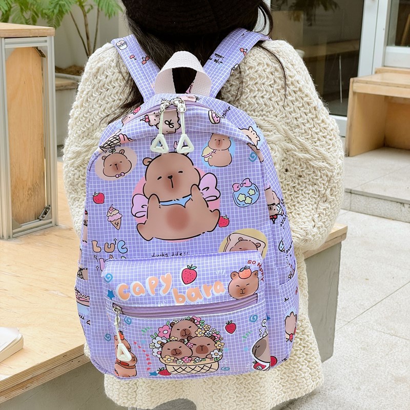 New children's backpacks are casual and versatile, outdoor travel backpacks, cute cartoon schoolbags for kindergarten kids, and cross-border travel bags details Picture