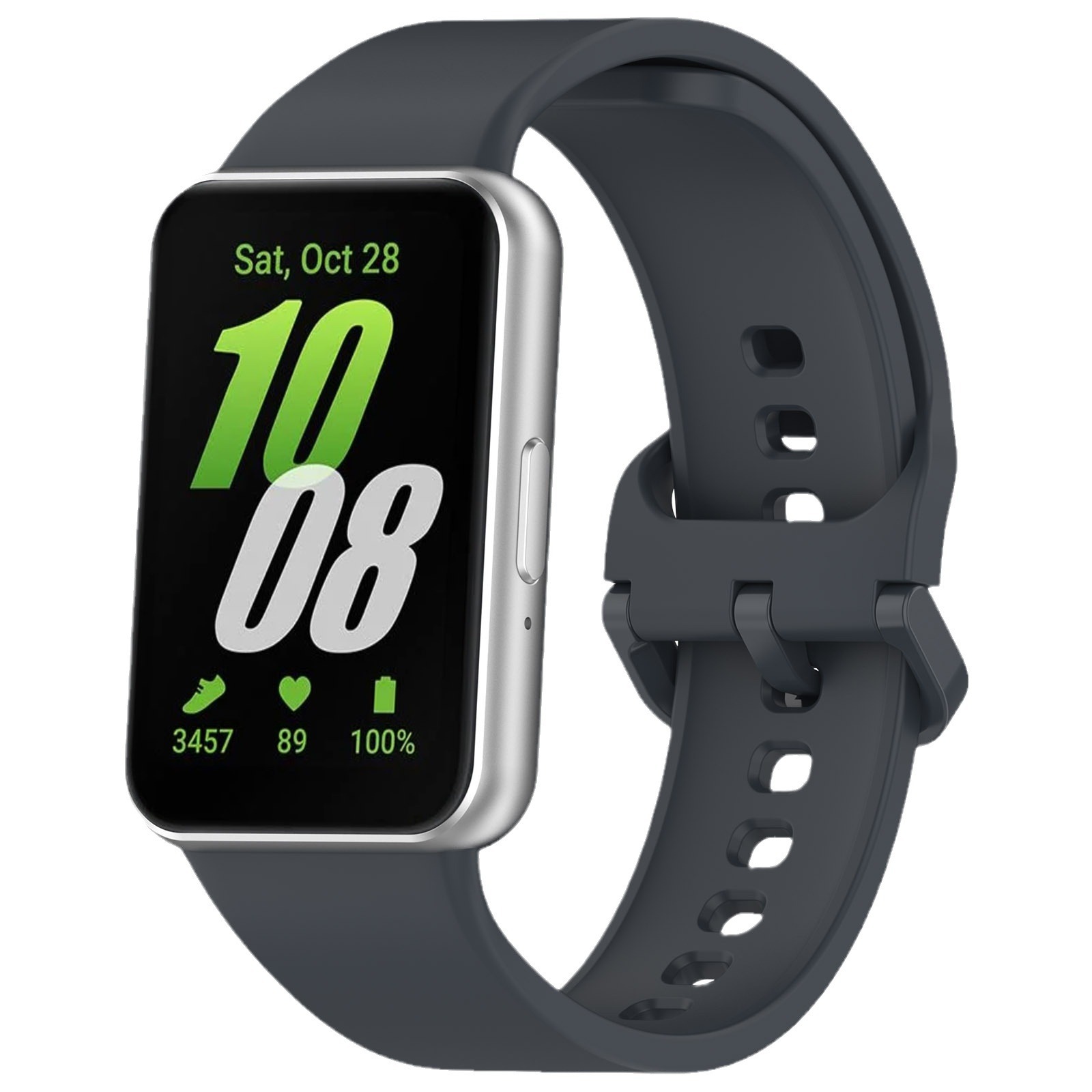 Suitable for the official same style of metal head grain of the Samsung Galaxy Fit3 SM-R390 watch strap Item Picture