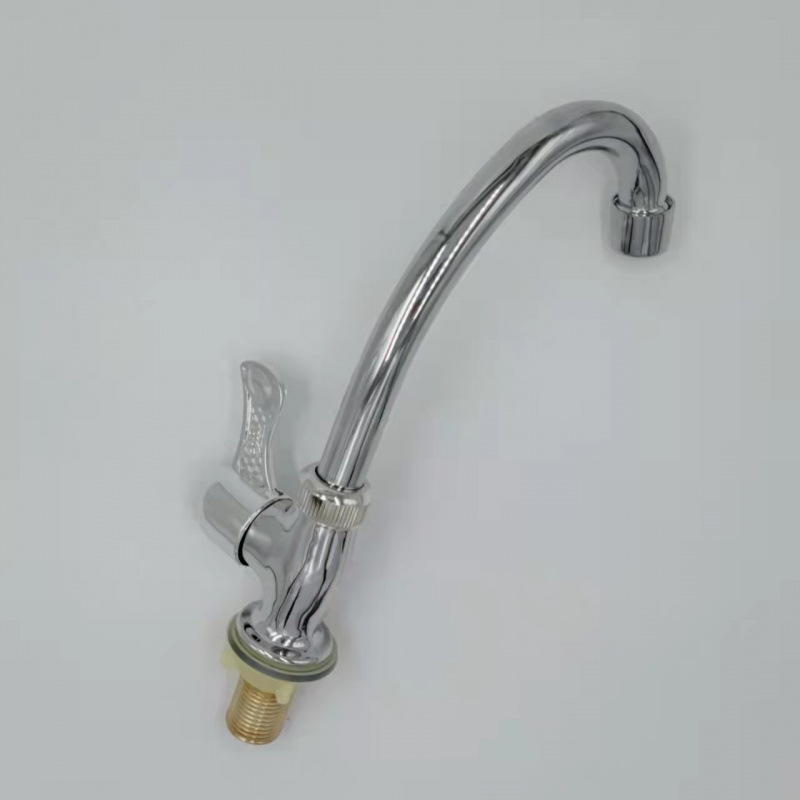 Wholesale of plastic steel faucet, small vertical single cold water sink basin, rotating faucet, 4-point faucet manufacturer Specification drawing