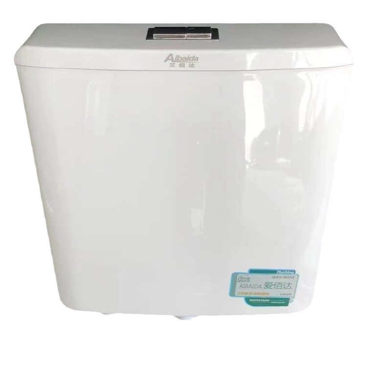 Household bathroom, toilet, large-capacity energy-saving, high-impact water tank, wall-mounted high-pressure squat toilet, toilet flushing tank details Picture