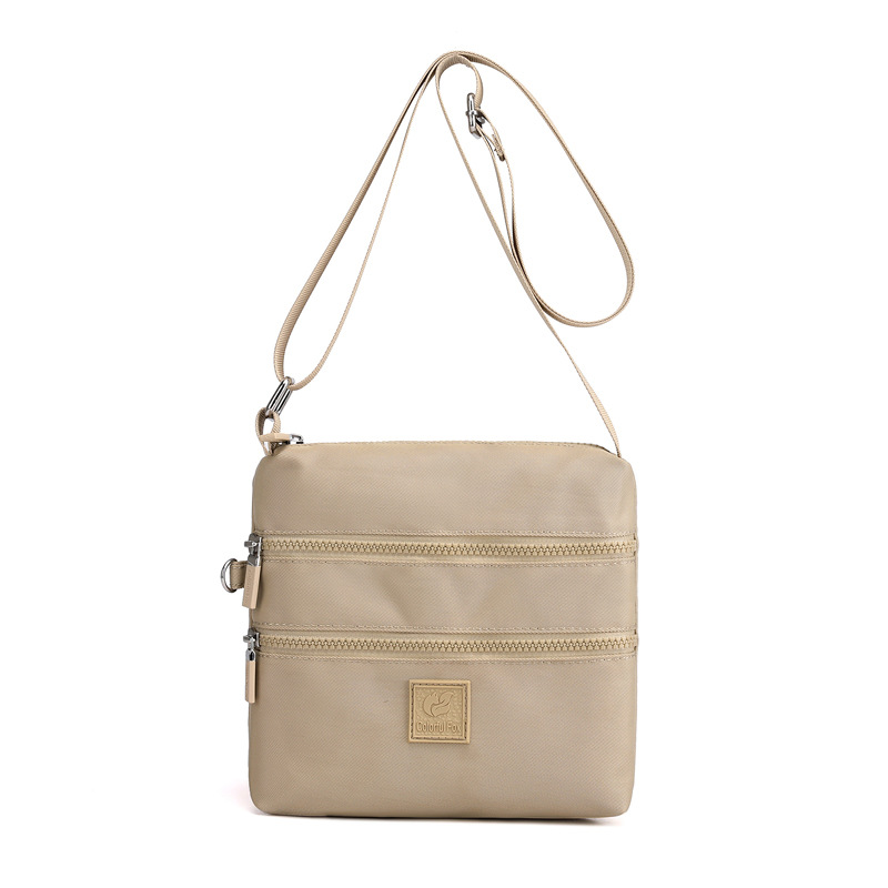 Wholesale crossbody small nylon women's single-shoulder bags, trendy Korean-style outdoor lightweight backpacks, multi-layer nylon fabric bags Item Picture