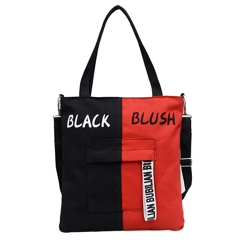 Fashionable and simple single-shoulder bag 2024 Summer new casual and versatile canvas single-shoulder bag, student large-capacity canvas bag Item Picture