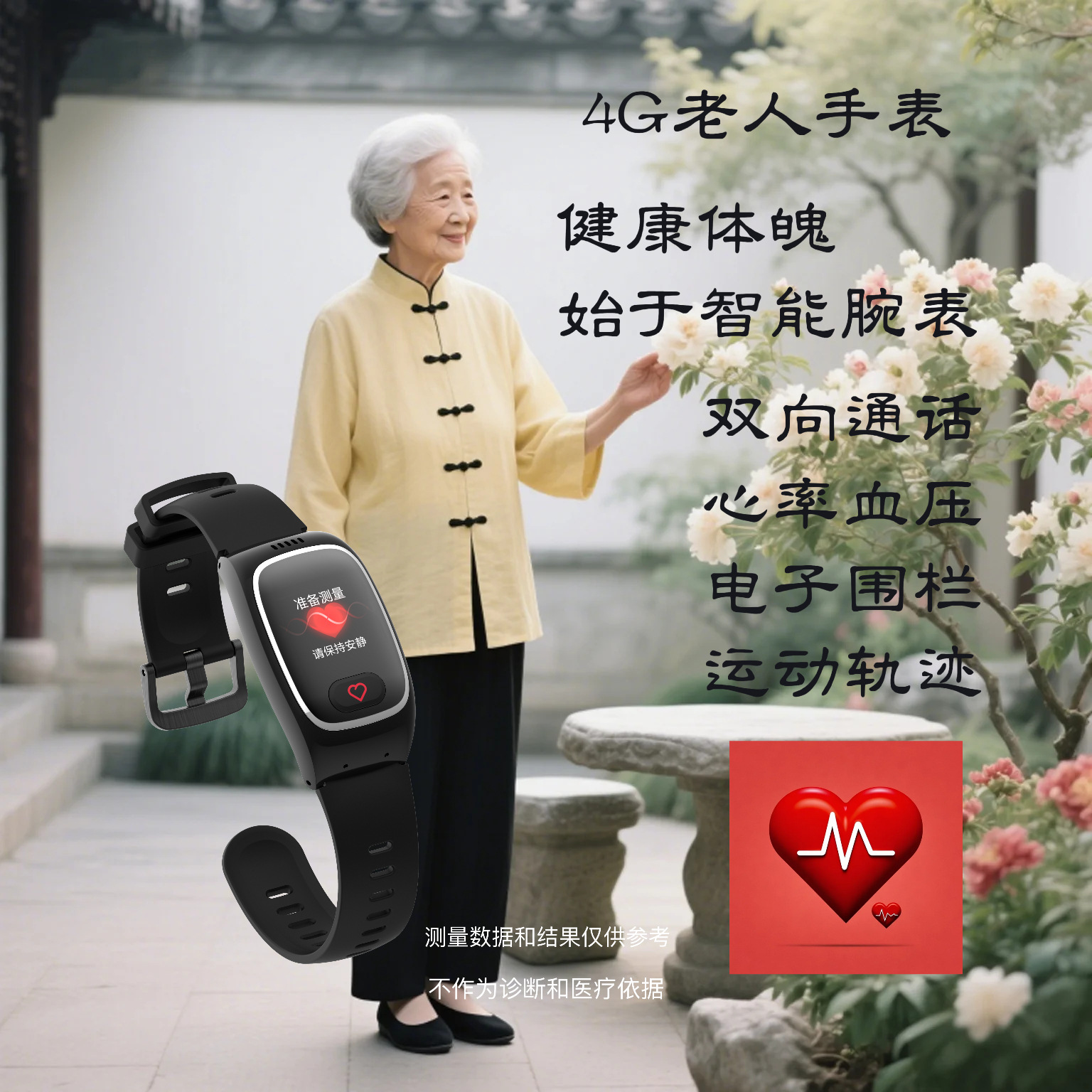 L16 Smart bracelet gps positioning 4g all-network compatible elderly Guardian Device, smart monitoring for blood pressure and heart rate, smart watch details Picture