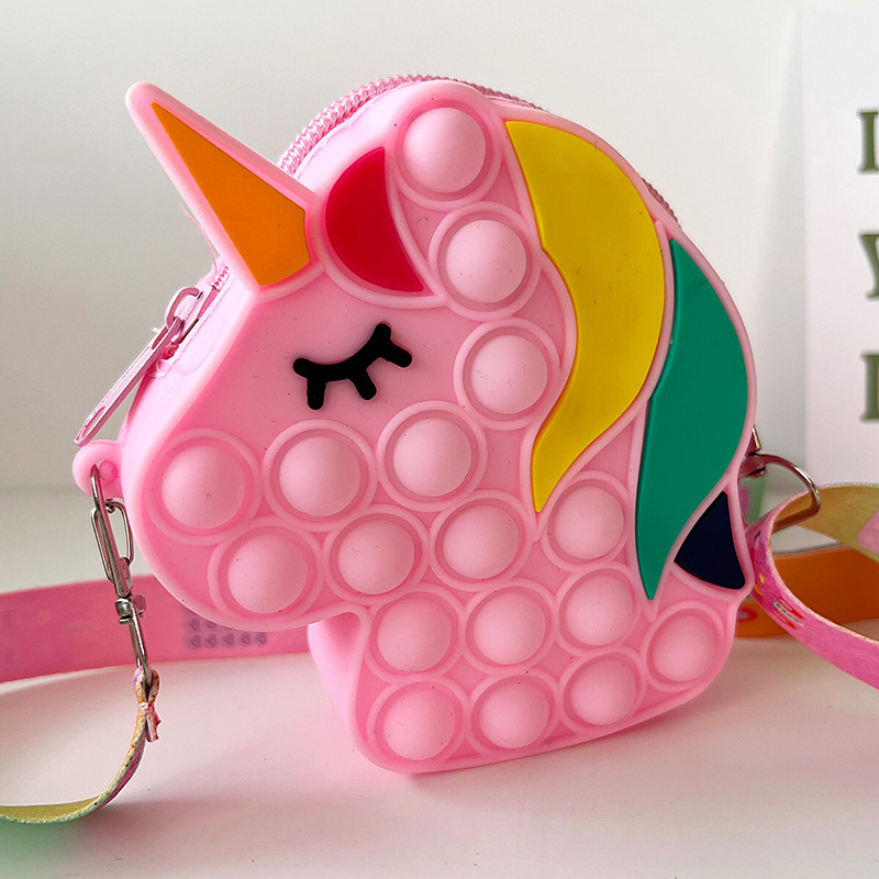 Cross-border new product: Unicorn Rat Extermination Pioneer Coin Purse, Cartoon Silicone coin Purse, mini crossbody bag, storage bag details Picture