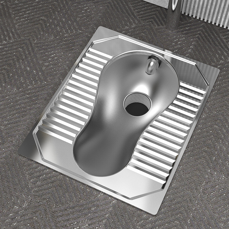 Customized prison squat toilet, school prison toilet, detention center with S-shaped anti-odor 304 stainless steel squat toilet full figure