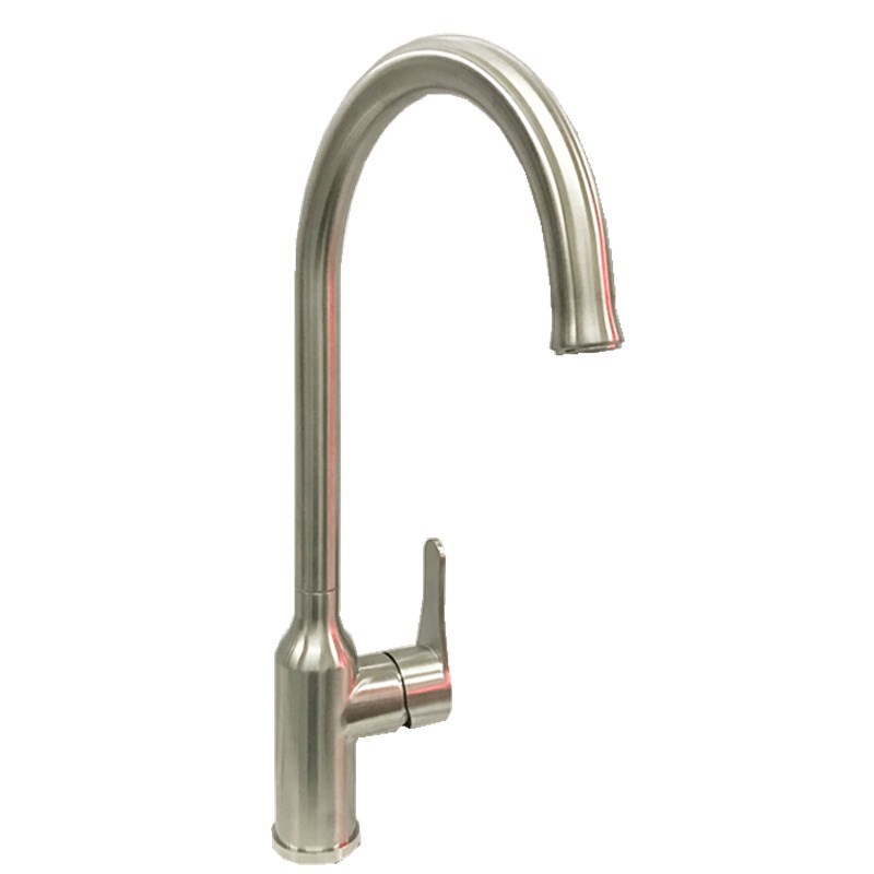 Genuine kitchen sink hot and cold water faucet, 304 stainless steel ball structure, can swing and rotate thickened faucet Item Picture