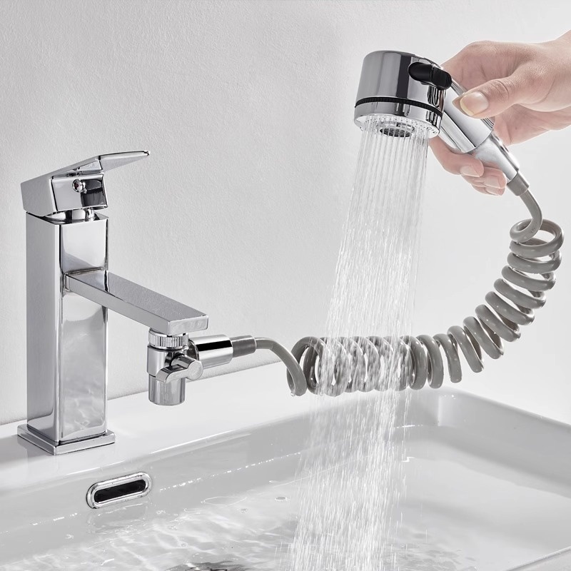 Bathroom faucet, washbasin, pull-out hot and cold water shampoo, showerhead, washbasin, washbasin, bathroom extension full figure