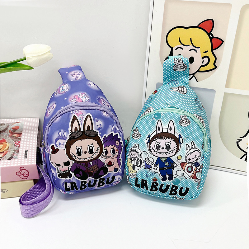 Cartoon chest bag, fashionable and cute children's bag, boys and girls' casual casual coin purse, single-shoulder crossbody bag, children's backpack Specification drawing