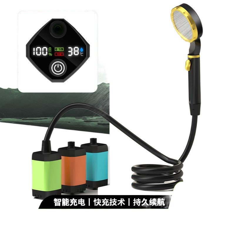Outdoor bathing wonder: Electric showerhead, full-screen, simple and portable self-priming electric pump shower Application Scenario
