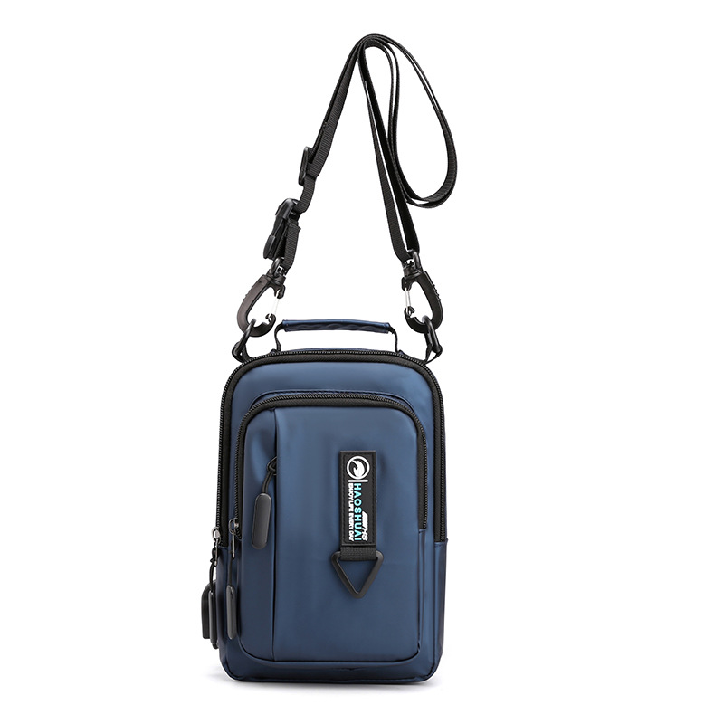 Cross-border exclusive new men's chest bag, fashionable single-shoulder crossbody bag, multi-functional waterproof chest bag, outdoor travel backpack Specification drawing