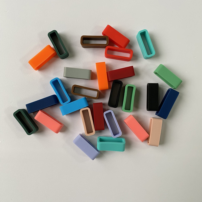 Factory wholesale silicone watch bands with movable bezels of 16/18/20mm, available in multiple colors and rubber rings details Picture