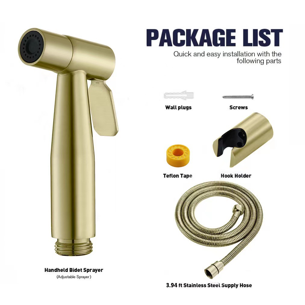 304 stainless steel toilet spray gun, toilet companion set, flushing nozzle, bidet, pressurized water gun, faucet Application Scenario