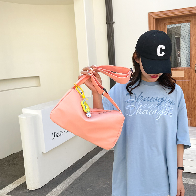2022 Summer Korean Edition New popular color Cavalry crossbody canvas Bag, single-shoulder crossbody bag for women, in stock without accessories Specification drawing