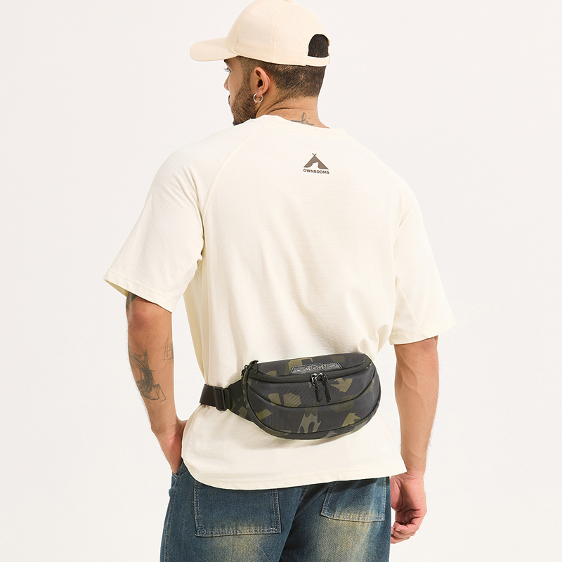 The new WEPOWER commuter chest bag is a men's crossbody bag, a cycling crossbody bag and an outdoor waterproof waist bag Specification drawing