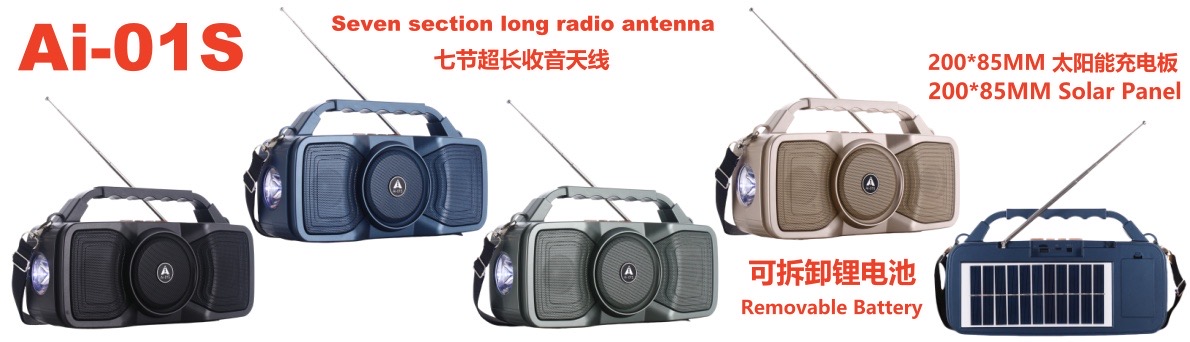 Solar panel Bluetooth speaker with radio, flashlight, USB flash drive and TF Specification image
