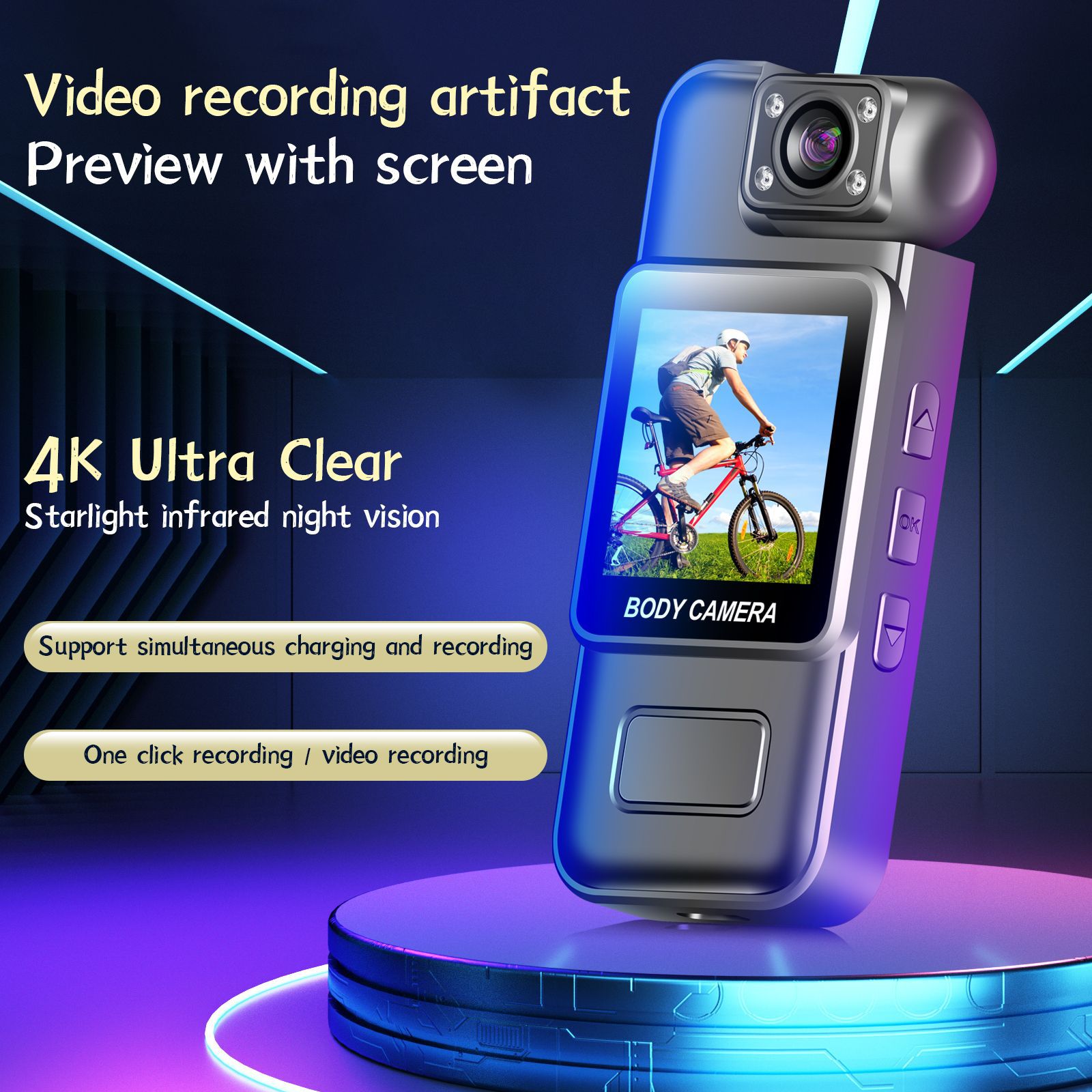 Direct recording handheld pocket small camera, back-mounted camera, high-definition infrared night vision, high-definition y3000 details Picture