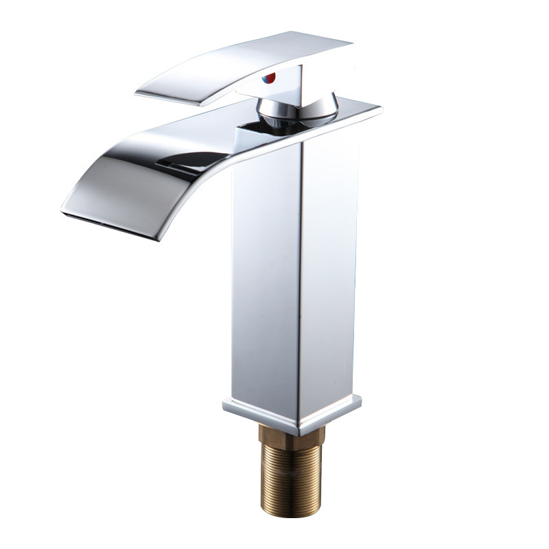 Household waterfall faucet, bathroom faucet, cold and hot dual-purpose washbasin faucet, washbasin Item Picture