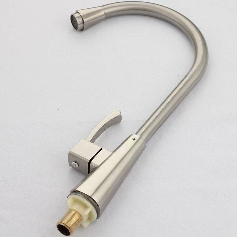 Export 304 stainless steel surface, brass valve core, single cooling faucet, washbasin, countertop basin, kitchen sink faucet Specification drawing