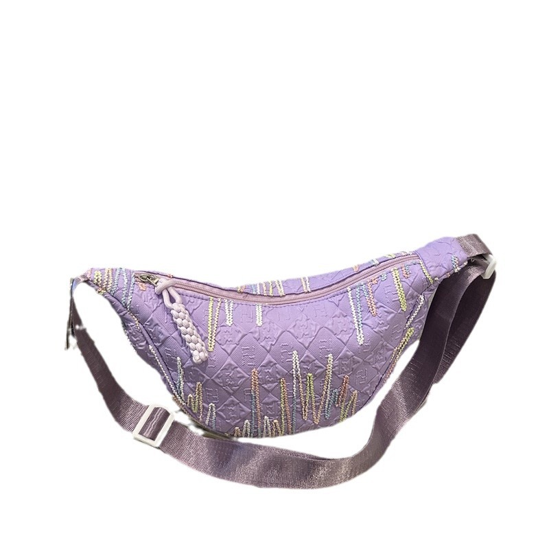 The new 2024 fashionable canvas versatile dumpling bag, a simple and stylish single-shoulder bag for commuting ladies with a high level of appearance Item Picture