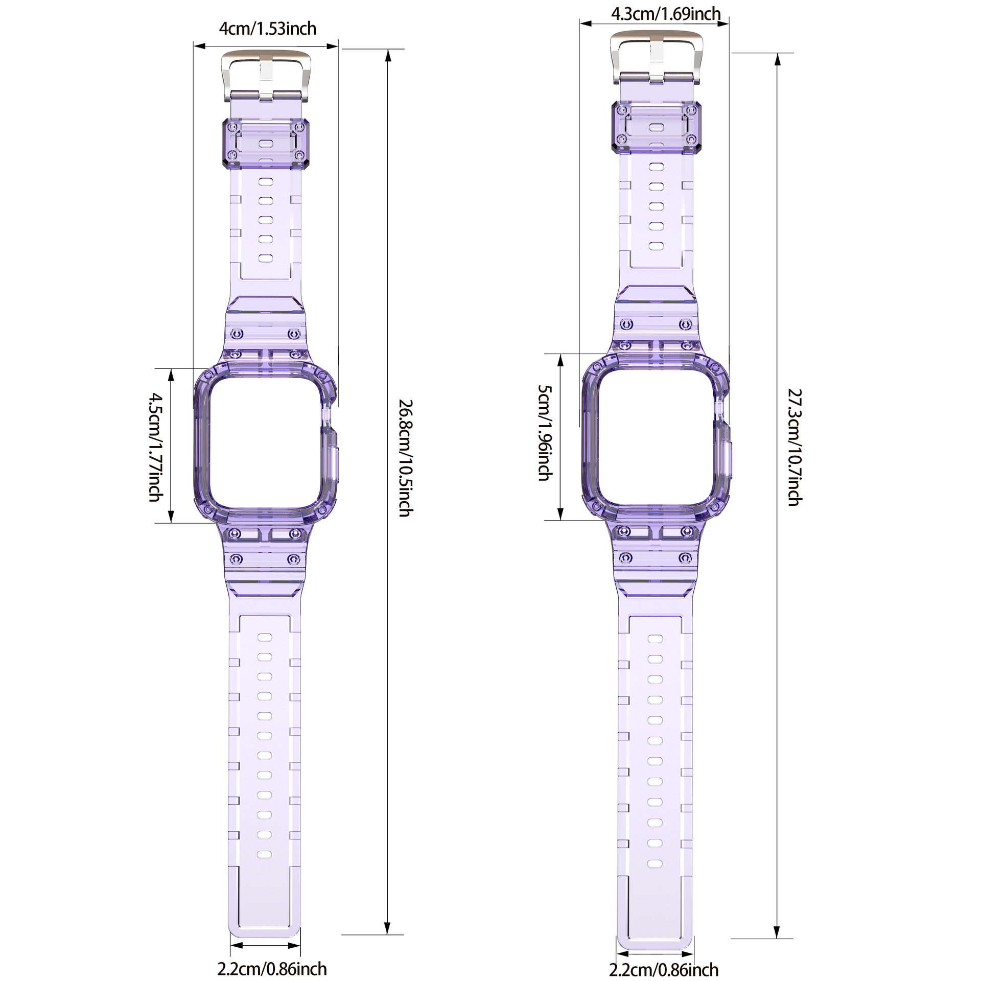 Applicable to the 46mm 10th generation silicone shockproof iwatchS10TPU one-piece strap with transparent glitter Application Scenario