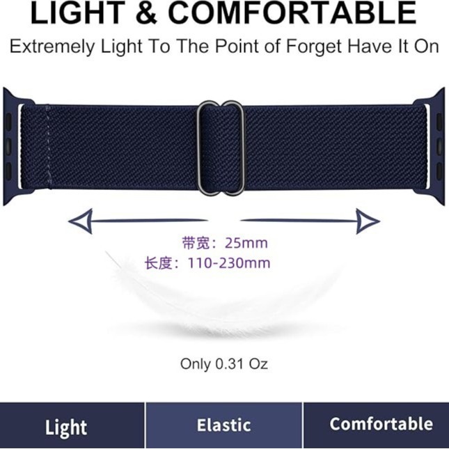 The nylon weave of the apple smart watch strap is suitable for the entire series of apple iwatch straps with adjustable sliding buckle spring details Picture