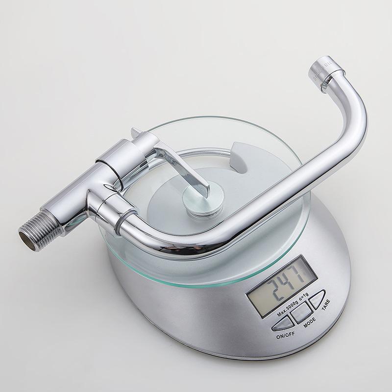 The manufacturer supplies Feilihuang stainless steel copper core copper rod faucet single kitchen horizontal inclined tube vegetable basin faucet Item Picture