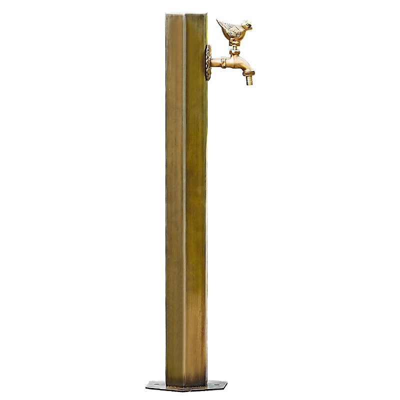 Antique-style 304 stainless steel outdoor animal faucet, anti-freezing crack column, courtyard garden outdoor faucet, household Item Picture