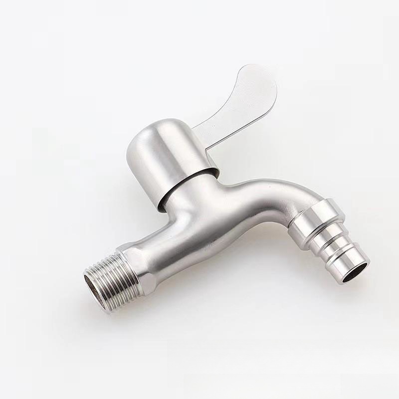 Stainless steel faucet, 4-point household mop sink, extended outdoor anti-freezing and anti-cracking quick-opening 304 washing machine faucet Specification drawing