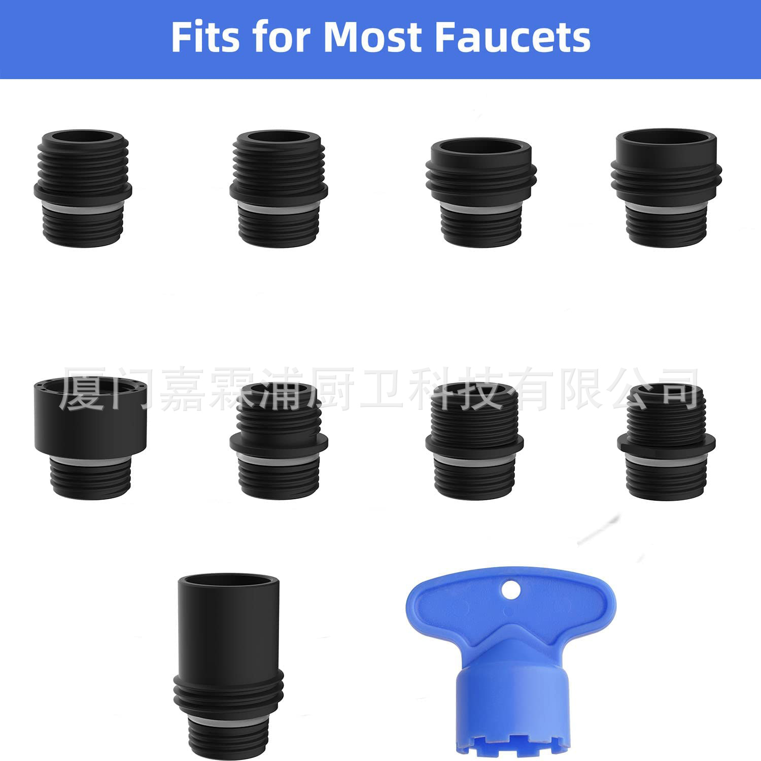 Wholesale of foreign trade kitchen pull-out showerhead with 3-level water outlet function including bubble, showerhead and blade, and pull-out head accessories details Picture